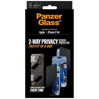 iPhone Air PanzerGlass Ultra-Wide Fit Fastfit Privacy Glass – privatumo 5 iPhone Air PanzerGlass Ultra-Wide Fit Fastfit Privacy Glass – privatumo 5