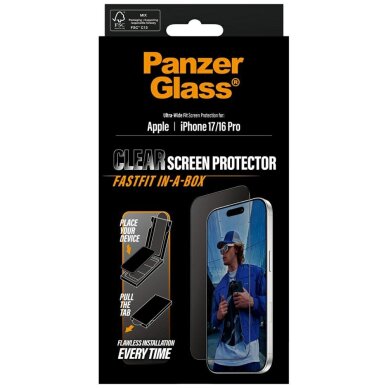iPhone 17 / 16 Pro PanzerGlass Ultra-Wide Fit Fastfit grūdintas stiklas 4 iPhone 17 / 16 Pro PanzerGlass Ultra-Wide Fit Fastfit grūdintas stiklas 4