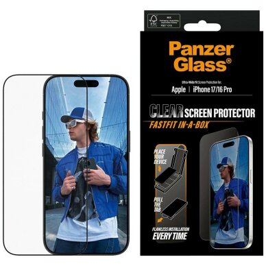 iPhone 17 / 16 Pro PanzerGlass Ultra-Wide Fit Fastfit grūdintas stiklas iPhone 17 / 16 Pro PanzerGlass Ultra-Wide Fit Fastfit grūdintas stiklas