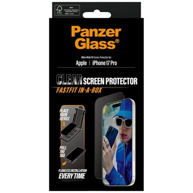 iPhone 17 Pro PanzerGlass Ultra-Wide Fit Fastfit grūdintas stiklas 4 iPhone 17 Pro PanzerGlass Ultra-Wide Fit Fastfit grūdintas stiklas 4