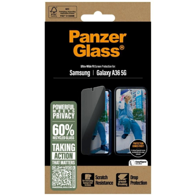 PanzerGlass Ultra-Wide Fit privatumo stiklas skirtas Samsung Galaxy A36 5G 3 PanzerGlass Ultra-Wide Fit privatumo stiklas skirtas Samsung Galaxy A36 5G 3