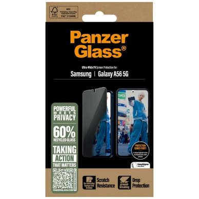 PanzerGlass Ultra-Wide Fit privatumo stiklas skirtas Samsung Galaxy A56 5G 3