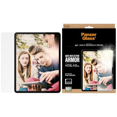 iPad Air 13" 2024 / 2025 / iPad Pro 13" 2024 / 2025 PanzerGlass Ultra-Wide Fit Reflective Armor grūdintas stiklas iPad Air 13" 2024 / 2025 / iPad Pro 13" 2024 / 2025 PanzerGlass Ultra-Wide Fit Reflective Armor grūdintas stiklas