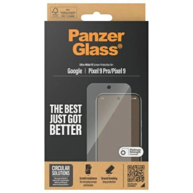 Google Pixel 9 / 9 Pro PanzerGlass Ultra-Wide Fit ekrano apsauga grūdintas stiklas – skaidrus 3