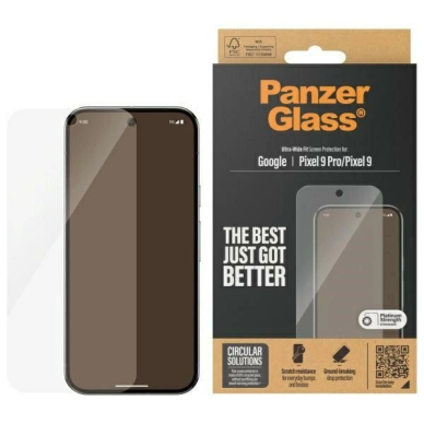 Google Pixel 9 / 9 Pro PanzerGlass Ultra-Wide Fit ekrano apsauga grūdintas stiklas – skaidrus