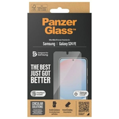 PanzerGlass Ultra-Wide Fit apsauginis stiklas Samsung Galaxy S23 FE – Skaidrus 3