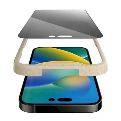 iPhone 14 Pro PanzerGlass Ultra-Wide Fit grūdintas antibakterinis privatumo stiklas su pozicionieriumi 4
