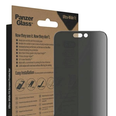 PanzerGlass Ultra-Wide Fit apsauginis stiklas Antibacterial PrivacyPositioner iPhone 14 Pro Max 5 PanzerGlass Ultra-Wide Fit apsauginis stiklas Antibacterial PrivacyPositioner iPhone 14 Pro Max 5