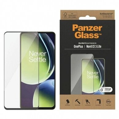 PanzerGlass Ultra-Wide Fit apsauginis stiklas OnePlus Nord CE 3 Lite PanzerGlass Ultra-Wide Fit apsauginis stiklas OnePlus Nord CE 3 Lite