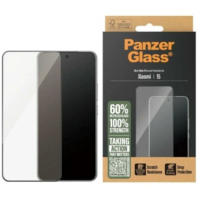 Xiaomi 15 PanzerGlass Ultra-Wide Fit grūdintas stiklas su juodu rėmeliu Xiaomi 15 PanzerGlass Ultra-Wide Fit grūdintas stiklas su juodu rėmeliu