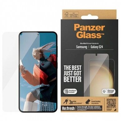 PanzerGlass Ultra-Wide Fit apsauginis stiklas applicator Samsung Galaxy S24 3 PanzerGlass Ultra-Wide Fit apsauginis stiklas applicator Samsung Galaxy S24 3