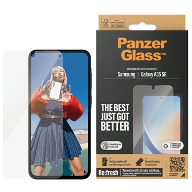 PanzerGlass Ultra-Wide Fit apsauginis stiklas positioner n Samsung Galaxy A35 5G PanzerGlass Ultra-Wide Fit apsauginis stiklas positioner n Samsung Galaxy A35 5G