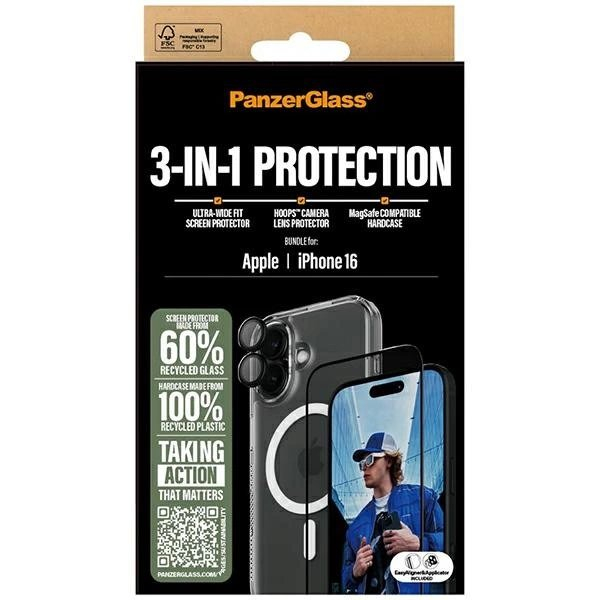 iPhone 16 – PanzerGlass Bundle 3in1 6.1" D3O Hardcase + Ekrano apsauga UWF + Lęšis B1291+2861+1283 5 iPhone 16 – PanzerGlass Bundle 3in1 6.1" D3O Hardcase + Ekrano apsauga UWF + Lęšis B1291+2861+1283 5