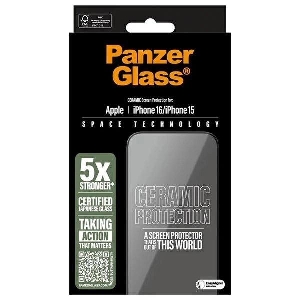 iPhone 16 6.1" PanzerGlass Ceramic Screen Protector Ultra-Wide Fit 2853 3 iPhone 16 6.1" PanzerGlass Ceramic Screen Protector Ultra-Wide Fit 2853 3