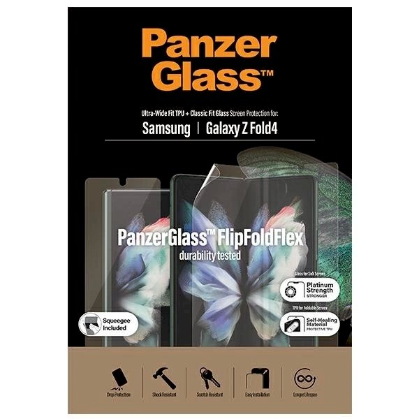 Samsung Galaxy Z Fold4 PanzerGlass Classic Fit Ultra-Wide antibakterinis apsauginis stiklas 2
