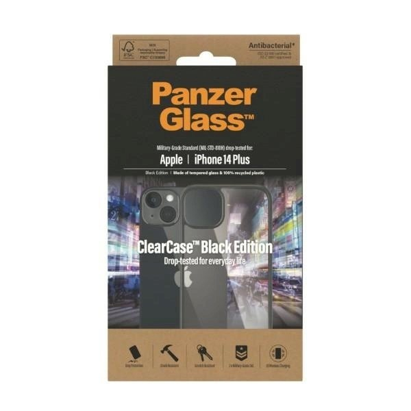 PanzerGlass antibacterial dėklas iPhone 14 Plus / 15 Plus - Permatomas Juodas 2 PanzerGlass antibacterial dėklas iPhone 14 Plus / 15 Plus - Permatomas Juodas 2