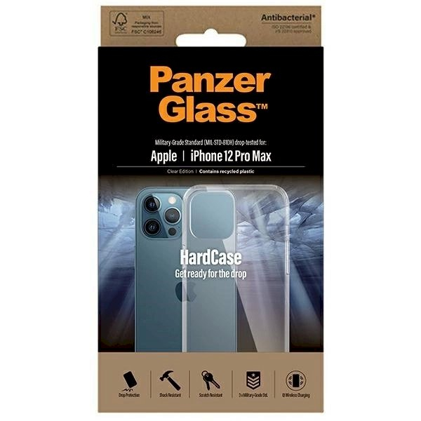 iPhone 12 Pro Max PanzerGlass ClearCase antibakterinis dėklas su kariniu sertifikatu – skaidrus 2