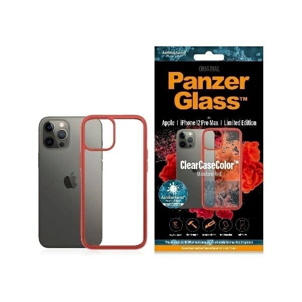 PanzerGlass Dėklas iPhone 12 Pro Max - Permatomas red PanzerGlass Dėklas iPhone 12 Pro Max - Permatomas red