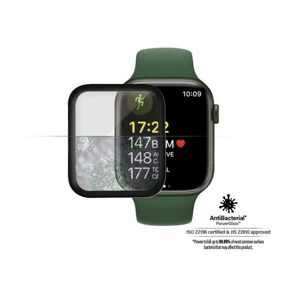 PanzerGlass lenktas antibakterinis apsauginis stiklas Apple Watch 7 – 41 mm – Juodas 3 PanzerGlass lenktas antibakterinis apsauginis stiklas Apple Watch 7 – 41 mm – Juodas 3