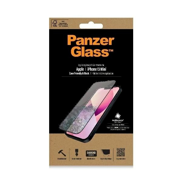 PanzerGlass E2E Microfracture antibacterial Apsauginis stiklas iPhone 13 mini -Juodas 1 PanzerGlass E2E Microfracture antibacterial Apsauginis stiklas iPhone 13 mini -Juodas 1