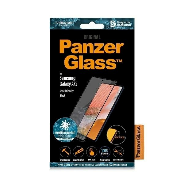 PanzerGlass E2E Microfracture antibacterial Apsauginis stiklas Samsung Galaxy A72 -Juodas 3 PanzerGlass E2E Microfracture antibacterial Apsauginis stiklas Samsung Galaxy A72 -Juodas 3