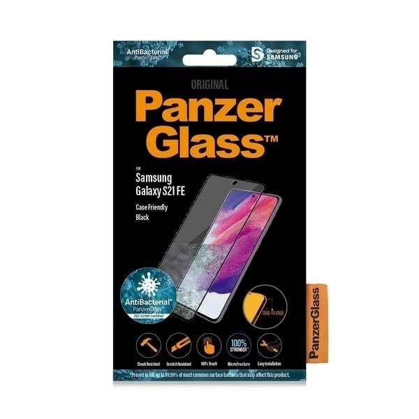 PanzerGlass E2E Microfracture antibacterial Apsauginis stiklas Samsung Galaxy S21 FE -Juodas 4 PanzerGlass E2E Microfracture antibacterial Apsauginis stiklas Samsung Galaxy S21 FE -Juodas 4