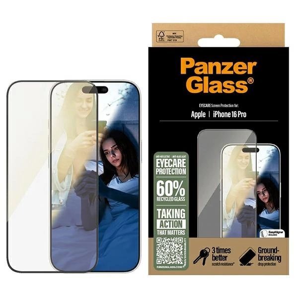 iPhone 16 Pro 6.3" PanzerGlass EyeCare Screen Protector Ultra-Wide Fit 2866