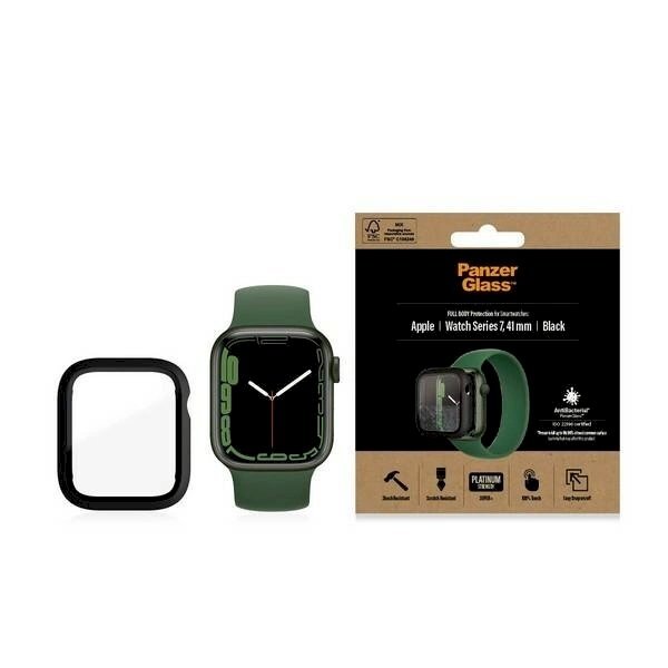 PanzerGlass Full Body Dėklas Apple Watch 7 41mm - Juodas PanzerGlass Full Body Dėklas Apple Watch 7 41mm - Juodas