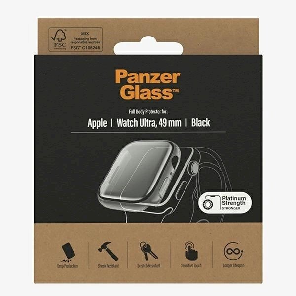 PanzerGlass Full Body Dėklas Apple Watch Ultra 49mm - Juodas 3 PanzerGlass Full Body Dėklas Apple Watch Ultra 49mm - Juodas 3
