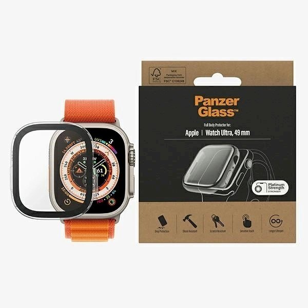 PanzerGlass Full Body Dėklas Apple Watch Ultra 49mm - Permatomas 2 PanzerGlass Full Body Dėklas Apple Watch Ultra 49mm - Permatomas 2