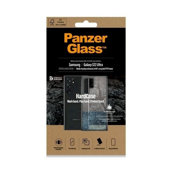 PanzerGlass HardCase antibacterial Military Grade certified Apsauginis dėklas Samsung Galaxy S22 Ultra - Permatomas 1 PanzerGlass HardCase antibacterial Military Grade certified Apsauginis dėklas Samsung Galaxy S22 Ultra - Permatomas 1