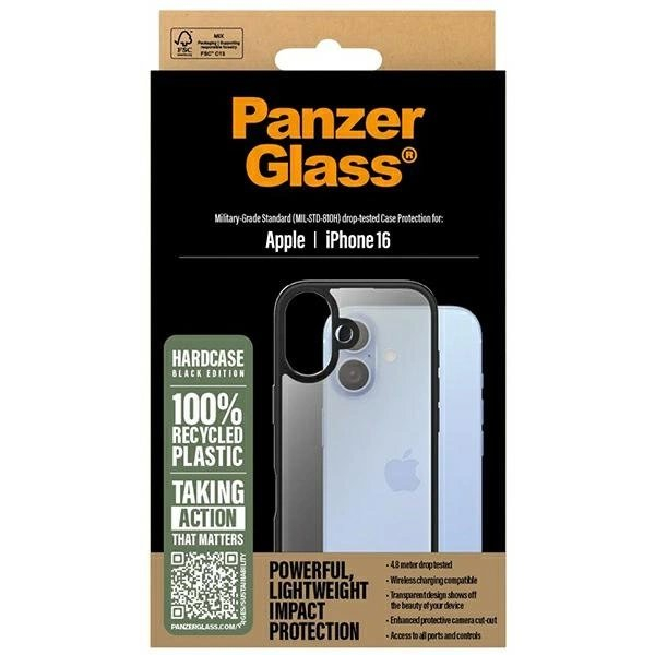 iPhone 16 – PanzerGlass HardCase dėklas 6.1" - Juodas/Juodas 1295 3