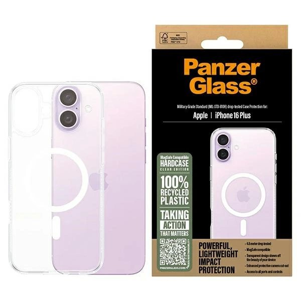 iPhone 16 Plus – PanzerGlass HardCase dėklas 6.7" - Baltas MagSafe 1293