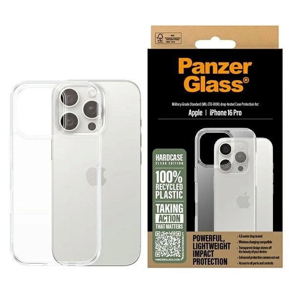 iPhone 16 Pro – PanzerGlass HardCase dėklas 6.3" - Skaidrus 1288