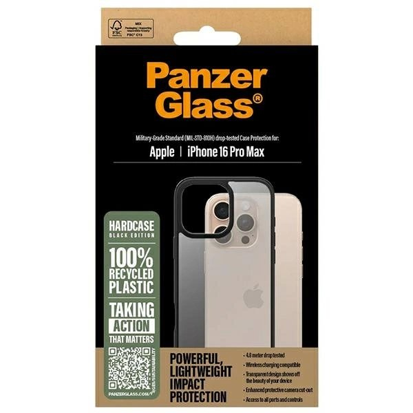 iPhone 16 Pro Max – PanzerGlass HardCase dėklas 6.9" - Juodas/Juodas 1298 3