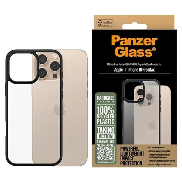 iPhone 16 Pro Max – PanzerGlass HardCase dėklas 6.9" - Juodas/Juodas 1298 iPhone 16 Pro Max – PanzerGlass HardCase dėklas 6.9" - Juodas/Juodas 1298