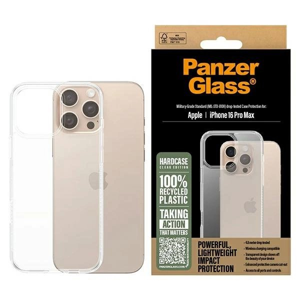 iPhone 16 Pro Max – PanzerGlass HardCase dėklas 6.9" - Skaidrus 1290 iPhone 16 Pro Max – PanzerGlass HardCase dėklas 6.9" - Skaidrus 1290
