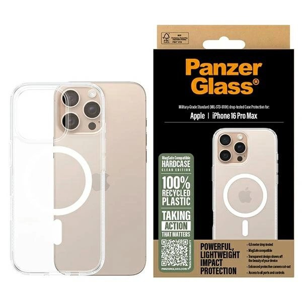 iPhone 16 Pro Max – PanzerGlass HardCase dėklas 6.9" - Baltas MagSafe 1294 iPhone 16 Pro Max – PanzerGlass HardCase dėklas 6.9" - Baltas MagSafe 1294