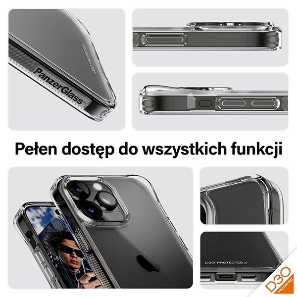 PanzerGlass Apsauginis dėklas D3O Military Grade certification iPhone 15 Pro Max - Permatomas 2