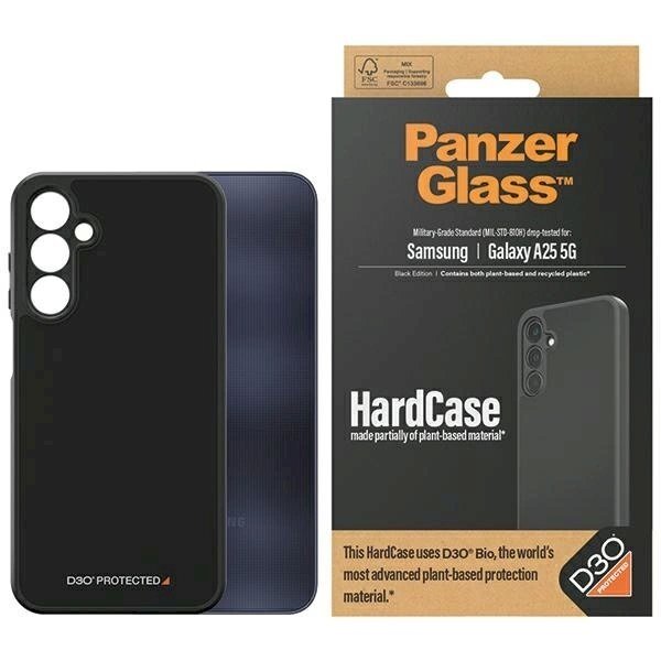 PanzerGlass Apsauginis dėklas D3O® Bio Military Grade Certification Samsung Galaxy A25 5G - Permatomas Juodas PanzerGlass Apsauginis dėklas D3O® Bio Military Grade Certification Samsung Galaxy A25 5G - Permatomas Juodas