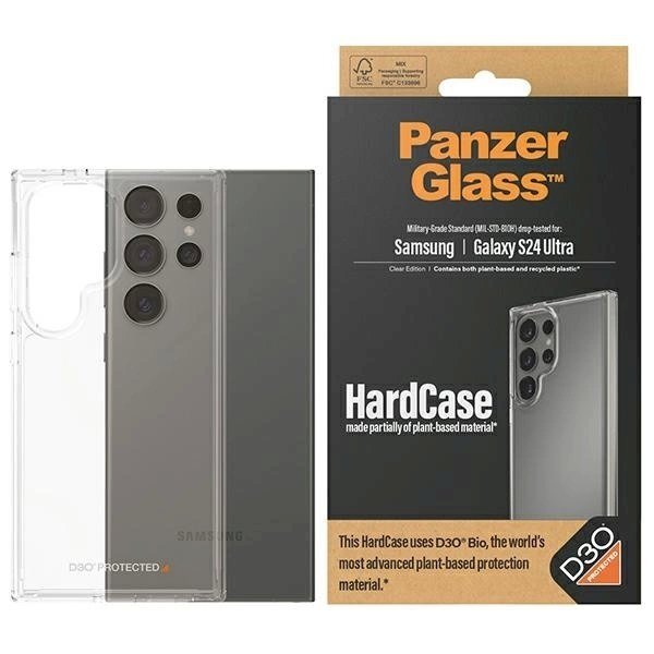 PanzerGlass Apsauginis dėklas D3O® Bio Military Grade Certification Samsung Galaxy S24 Ultra - Permatomas PanzerGlass Apsauginis dėklas D3O® Bio Military Grade Certification Samsung Galaxy S24 Ultra - Permatomas