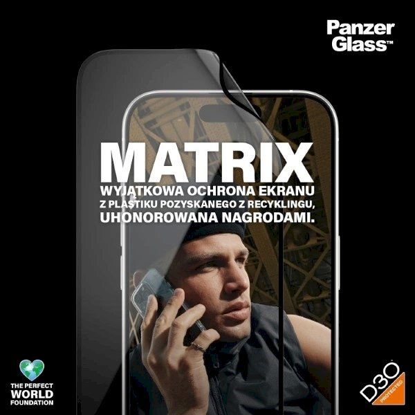 PanzerGlass Matrix Ultra-Wide-Fit Hibridinis stiklas iPhone 15 Propositioner 2 PanzerGlass Matrix Ultra-Wide-Fit Hibridinis stiklas iPhone 15 Propositioner 2