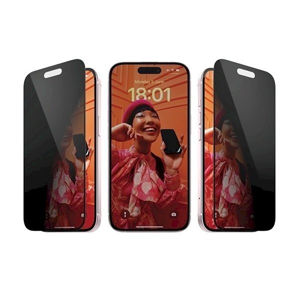 PanzerGlass Privacy Bundle 3in1 Permatomas dėklas + Privacy Apsauginis stiklas + Kameros apsauga iPhone 15 Pro Max 7