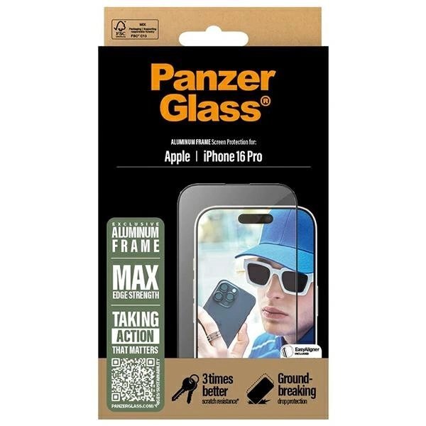 iPhone 16 Pro 6.3" PanzerGlass Aluminum Frame Screen Protector Ultra-Wide Fit 2850 3 iPhone 16 Pro 6.3" PanzerGlass Aluminum Frame Screen Protector Ultra-Wide Fit 2850 3