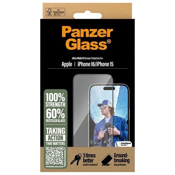 iPhone 16 6.1" PanzerGlass Screen Protector Ultra-Wide Fit 2861 3 iPhone 16 6.1" PanzerGlass Screen Protector Ultra-Wide Fit 2861 3