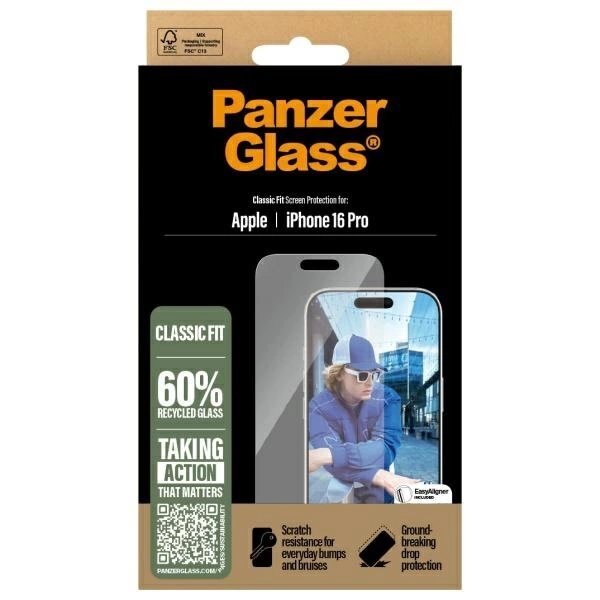 iPhone 16 Pro 6.3" PanzerGlass Screen Protector Classic Fit 2874 3