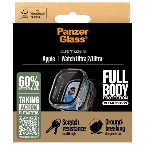 PanzerGlass Snappie Full Body Apsauginis stiklas Apple Watch Ultra 2 - Skaidrus 3 PanzerGlass Snappie Full Body Apsauginis stiklas Apple Watch Ultra 2 - Skaidrus 3