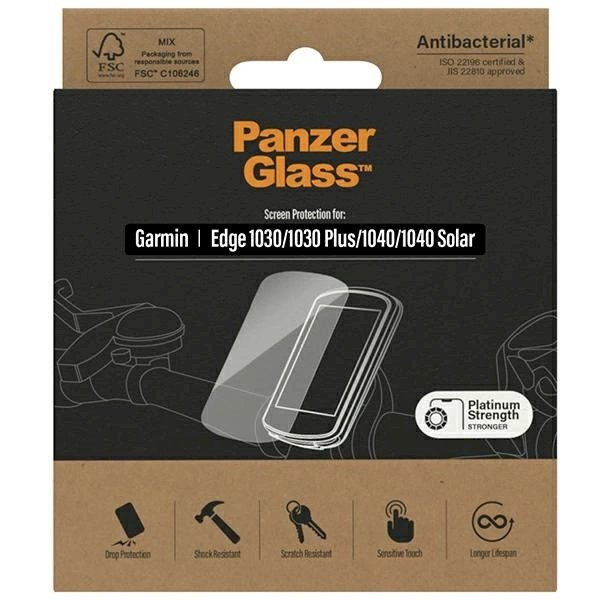 PanzerGlass Ultra-Wide Fit Antibacterial Apsauginis stiklas Garmin 1030 / 1030 Plus / 1040 / 1040 Solar 2