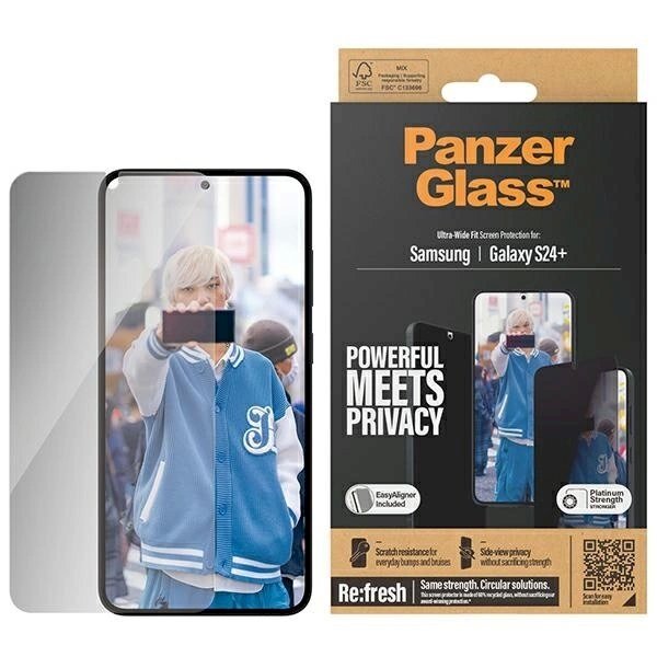 PanzerGlass Ultra-Wide Fit Privacy apsauginis stiklas Positioner Samsung Galaxy S24+ PanzerGlass Ultra-Wide Fit Privacy apsauginis stiklas Positioner Samsung Galaxy S24+