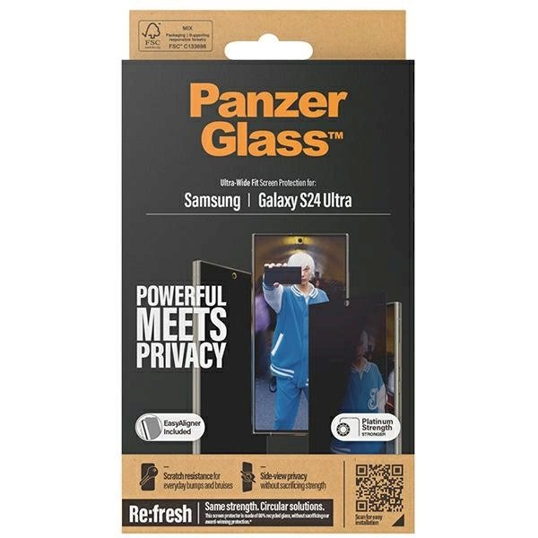 PanzerGlass Ultra-Wide Fit Privacy apsauginis stiklas Positioner Samsung Galaxy S24 Ultra 3 PanzerGlass Ultra-Wide Fit Privacy apsauginis stiklas Positioner Samsung Galaxy S24 Ultra 3